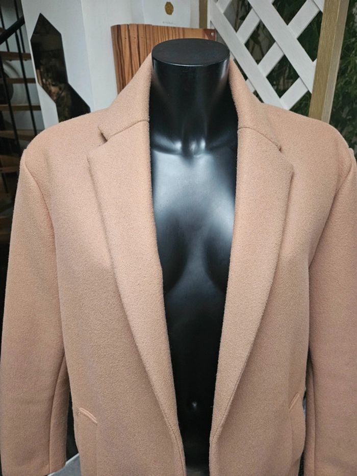Zara manteau long marron clair taille L - photo numéro 2
