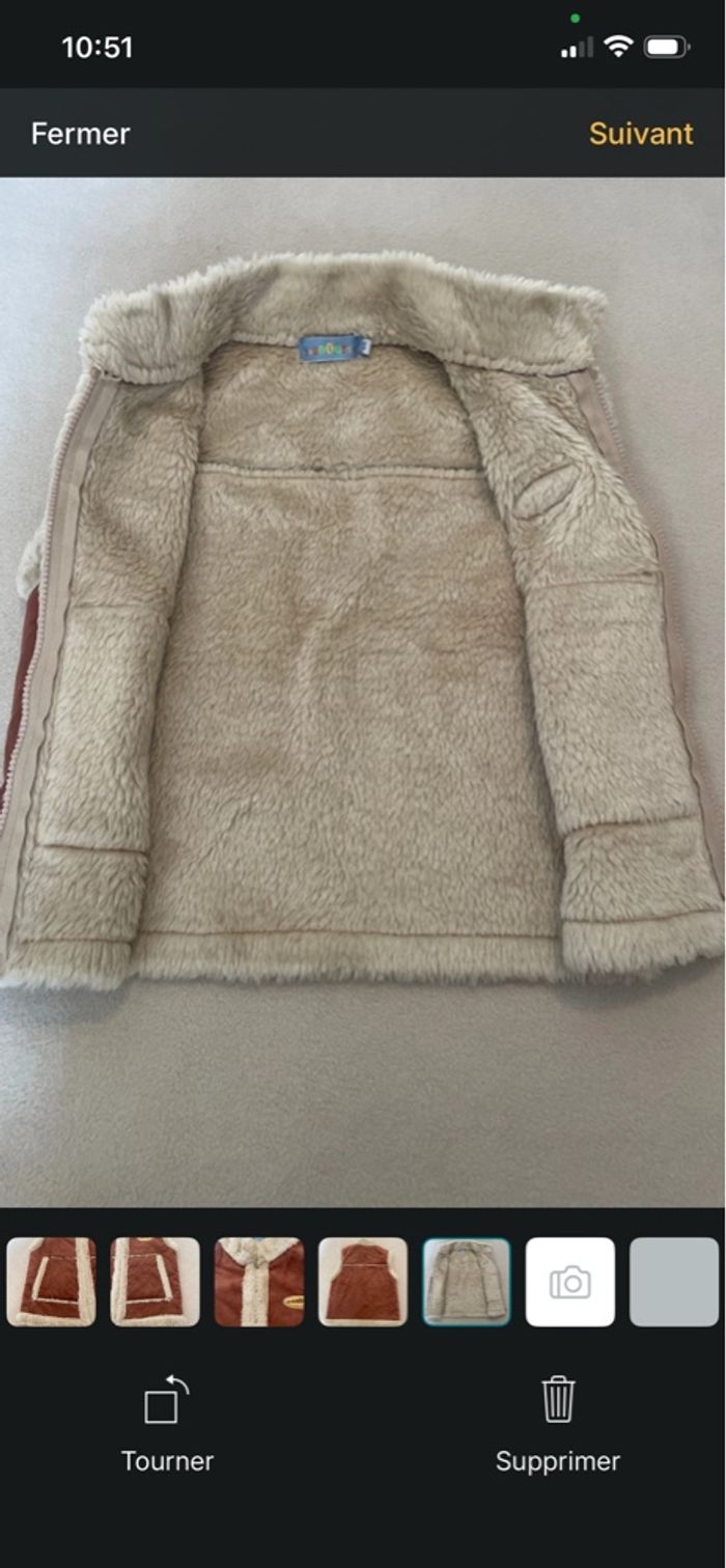 Gilet sans manches nounours, taille huit ans, doublure moumoute - photo numéro 7