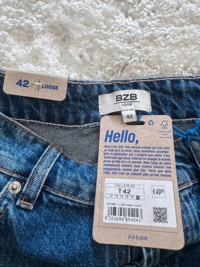 Jean Loose BZB – Taille 42 – Style tendance & confort - Neuf - Valeur 49€ - photo numéro 5