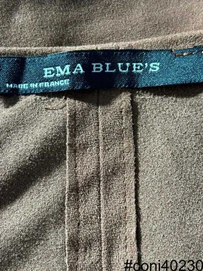 Robe Marron Ema Blue's - Aspect 'Peau de Pêche' - Taille 42 - photo numéro 5