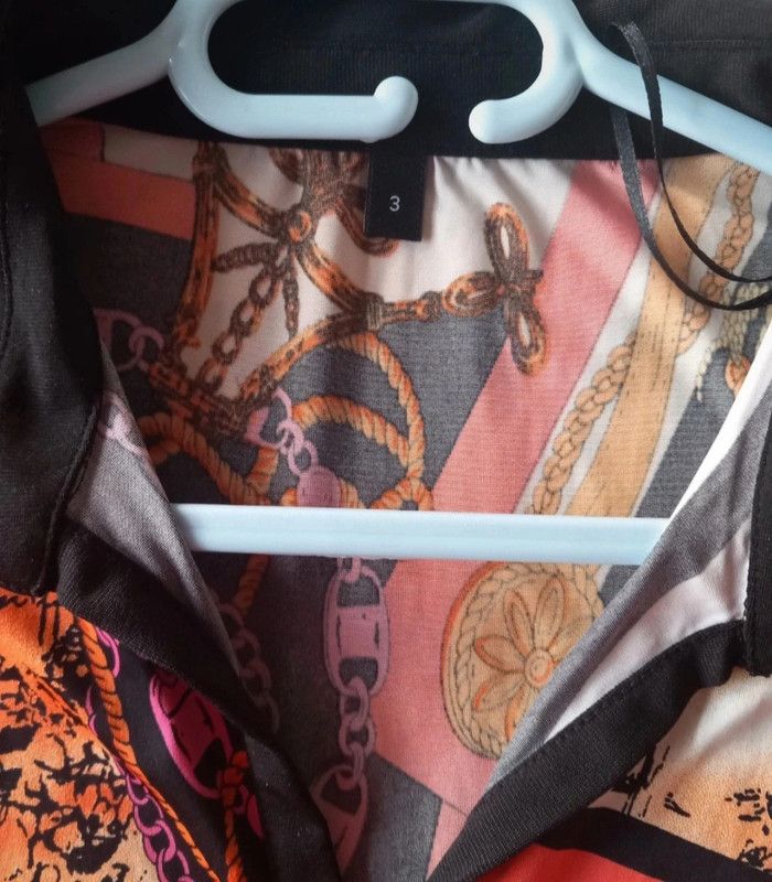 Chemise vintage manches longues femme à motif taille 42 - photo numéro 4