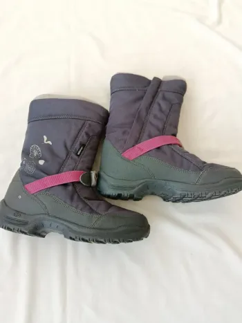 Bottes de neige après-skis gris Oxylane fille taille 35