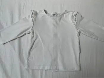 T-shirt manches longues à volants