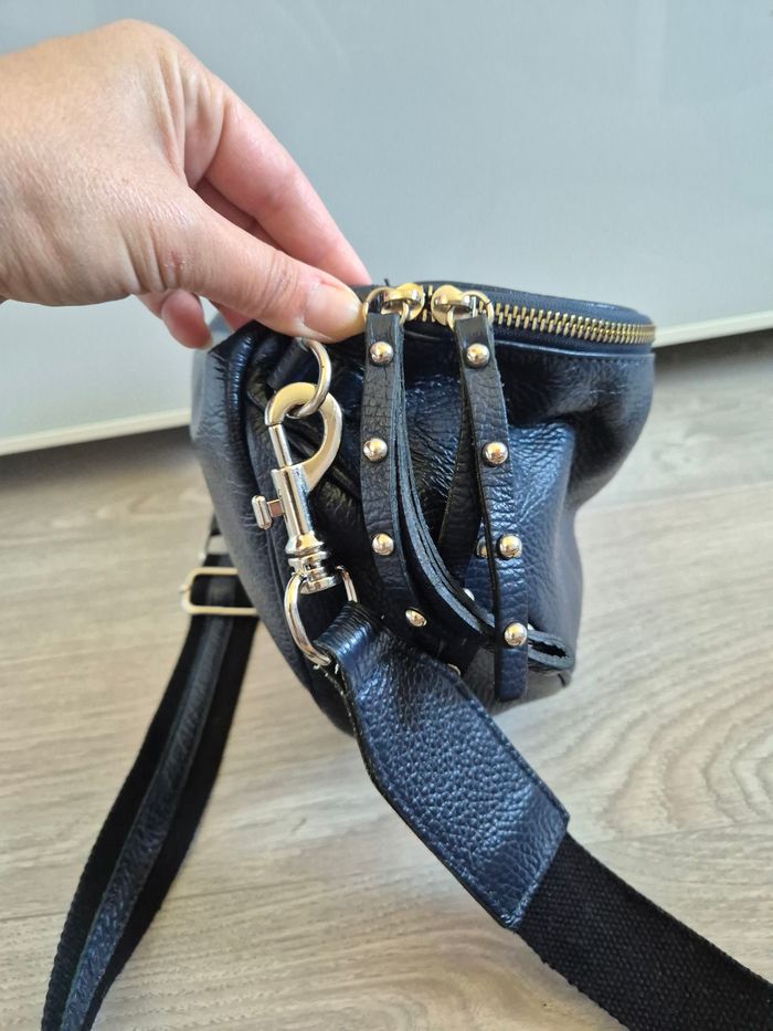 Sac a main cuir bleu Vera pelle neuf - photo numéro 4