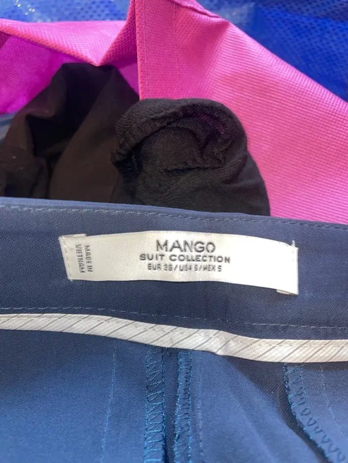 Pantalon marine Mango 38 - photo numéro 4