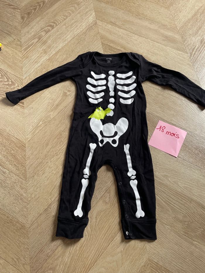 Costume Halloween squelette 18 mois