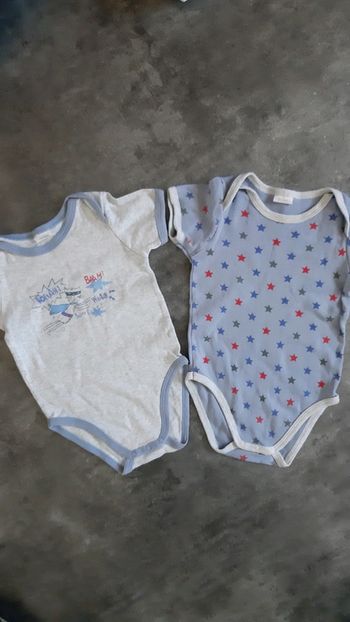 2 bodies garçon manche courte