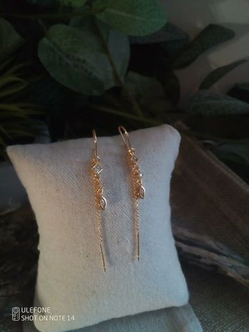 Boucles d'oreilles zircons longs