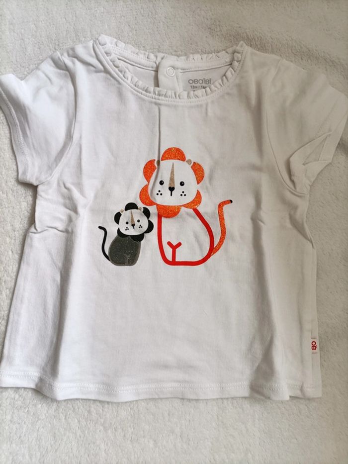 Tee shirt manches courtes 12 mois
