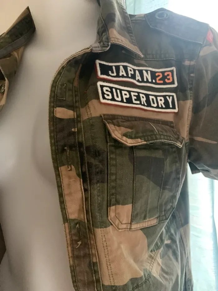 Veste Superdry militaire taille M manches courtes - photo numéro 2