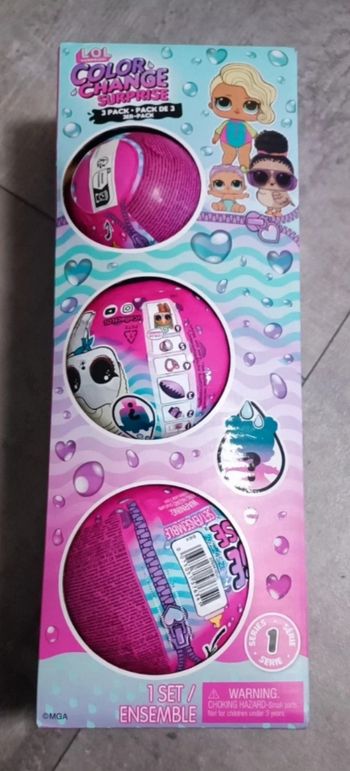 Pack de 3 mini poupées L.O.L surprise color change
