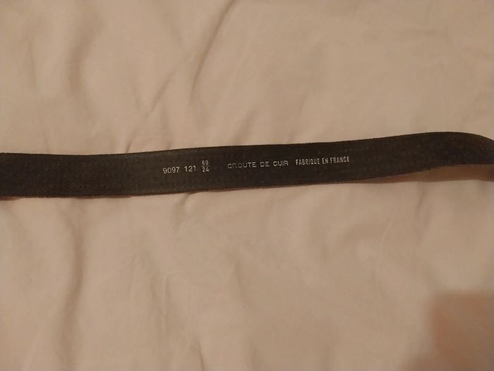 Ceinture enfant noir avec clou croûte de cuir - photo numéro 5