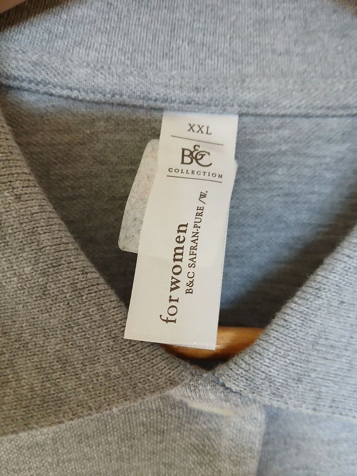 Polos femme B&C - Coton 210 Gris - photo numéro 2