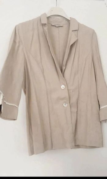 Veste légère en lin beige T2 (38-M)