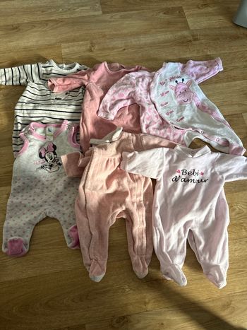 Lot De 6 pyjamas bébé fille 1 mois 