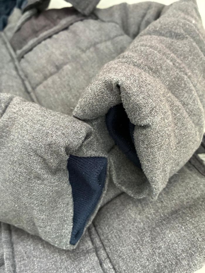 Manteau Hiver Gris capuche amovible garçon 3 ans Okaidi polaire intérieur - photo numéro 7