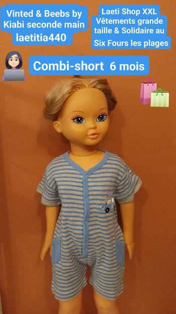 Combi-short 6 mois garçon