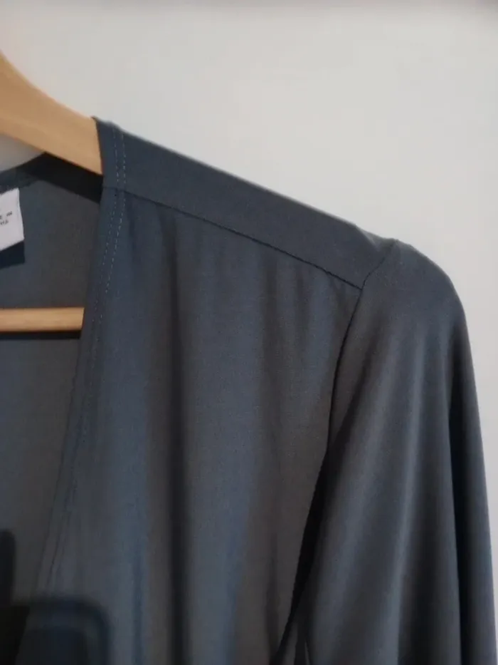 Robe portefeuille  taille L gris foncé c87 - photo numéro 13