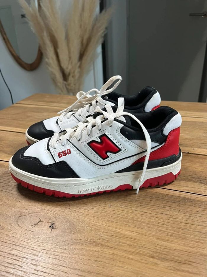 New Balance 550 White Red Black - photo numéro 3