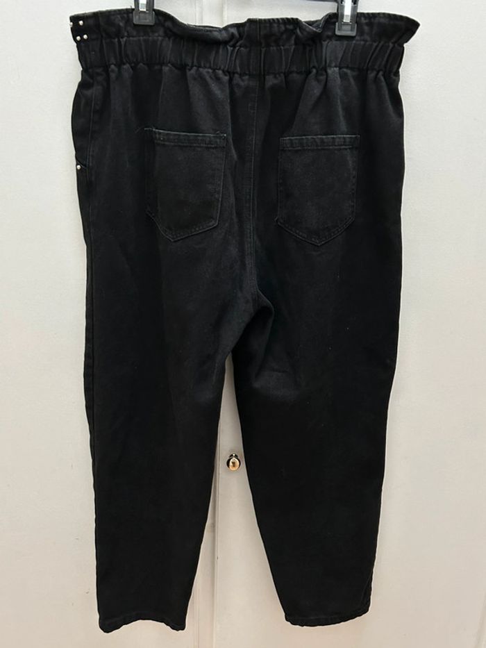 Pantalon jeans noir avec perle Léo & ugo taille 4 coton xl 42 - photo numéro 5