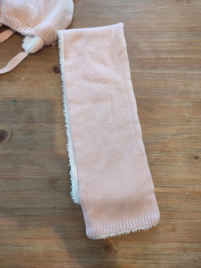 Ensemble bonnet et écharpe fille 12/18 mois - photo numéro 5