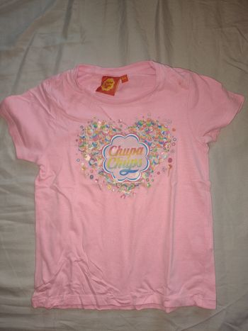T shirt rose chupa chups 6 ans