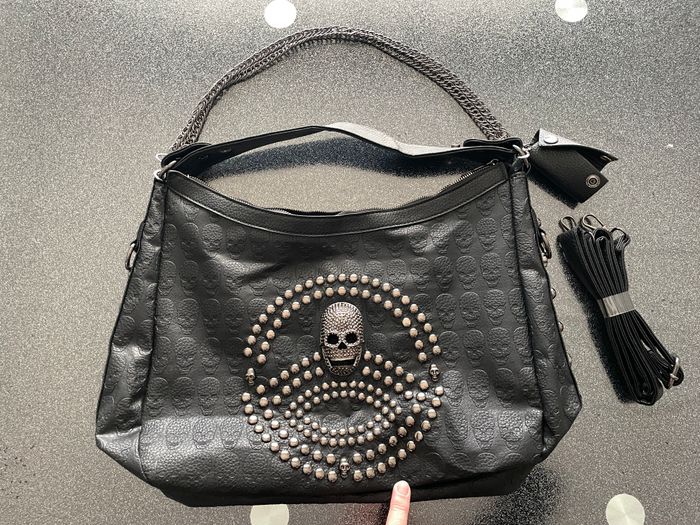Très Beau Sac à Mains Gothique Skull Grande Capacité