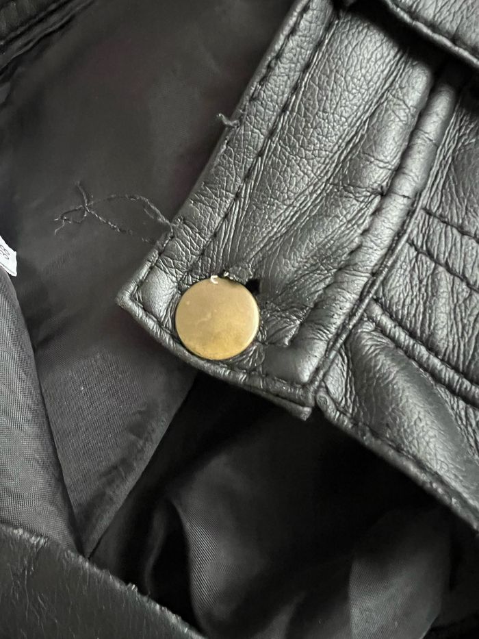 Pantalon droit noir taille haute en cuir Scenic 38 - photo numéro 3