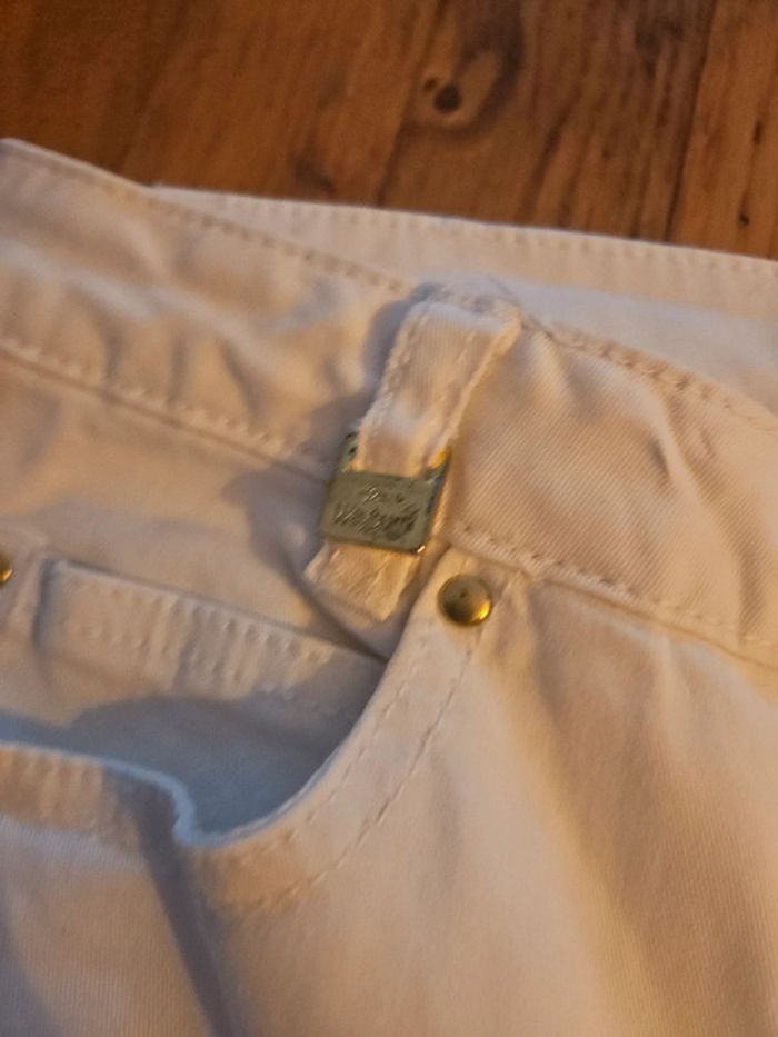 Jean / Pantalon Anne Weyburn, blanc cassé, taille non indiquée (voir mesures) - photo numéro 12