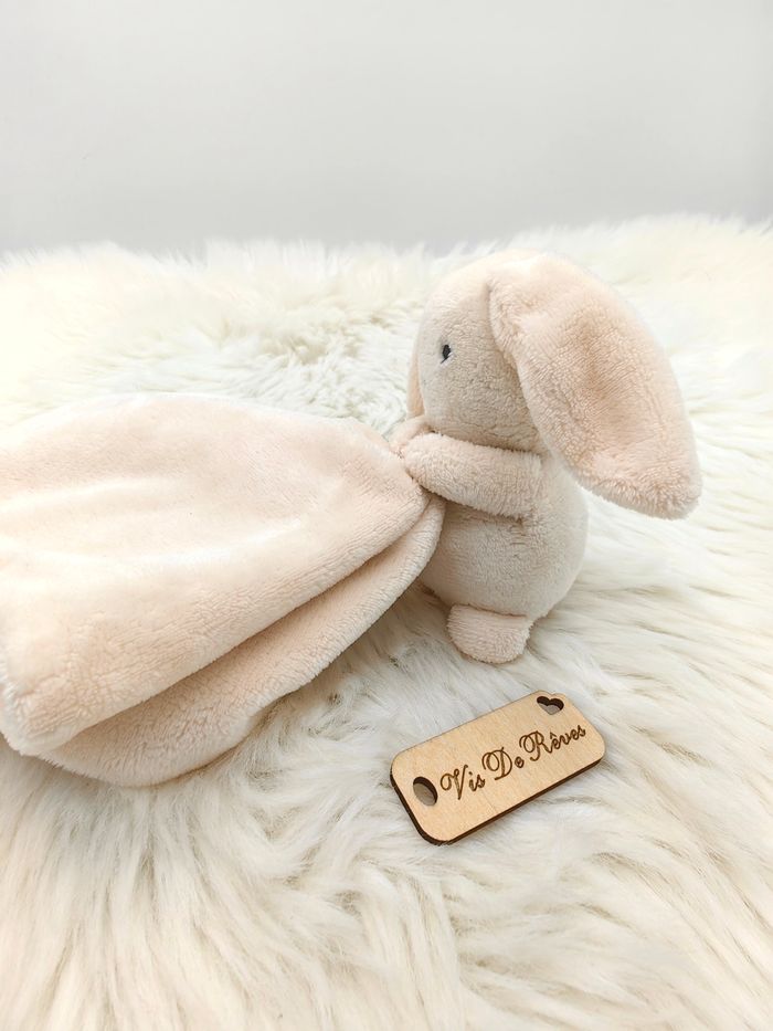 Doudou mouchoir Lapin Écru Maisons du Monde Valensole - photo numéro 4