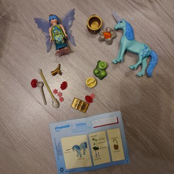 Playmobil 5441 fée guérisseuse avec licorne bleuet COMPLET