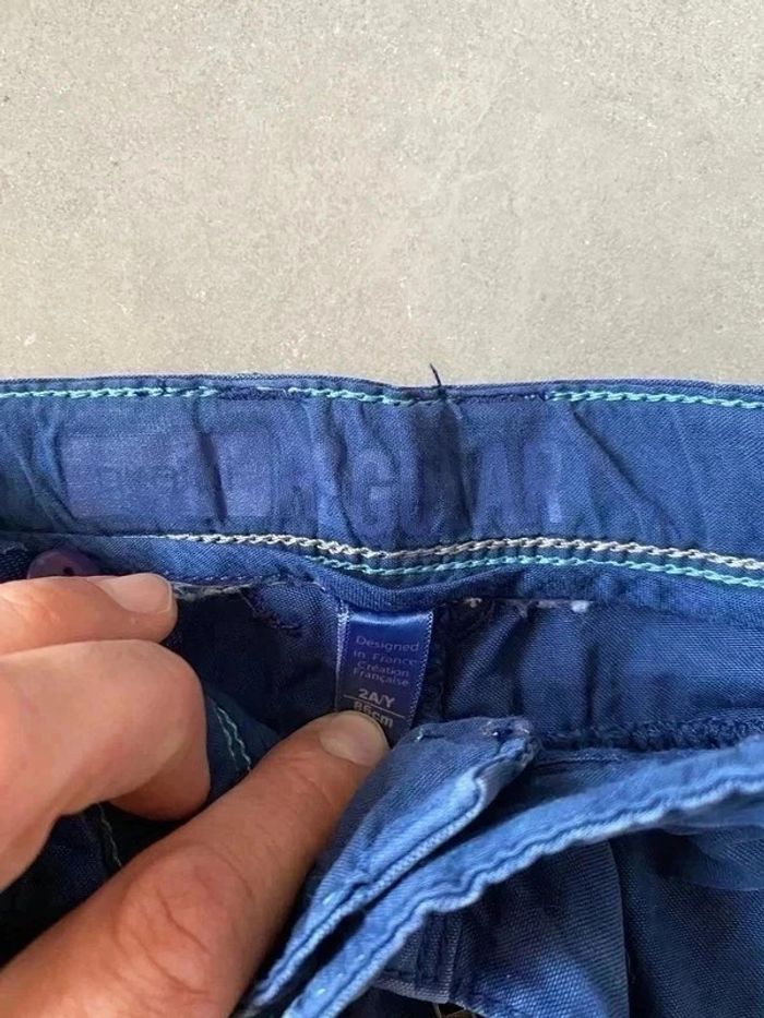 Short / Bermuda - Cargo - Okaidi - Bleu électrique - 2 ans - photo numéro 2