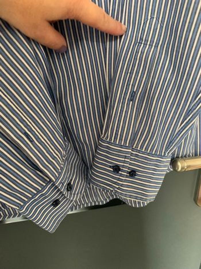 Chemise  rayée bleue beige taille XL - photo numéro 7