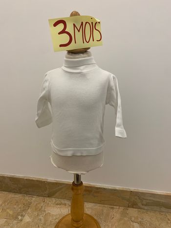 T shirt 3 mois manches longues col roulé