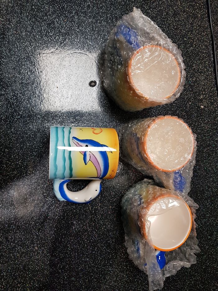 Lots de 4 tasses dauphin