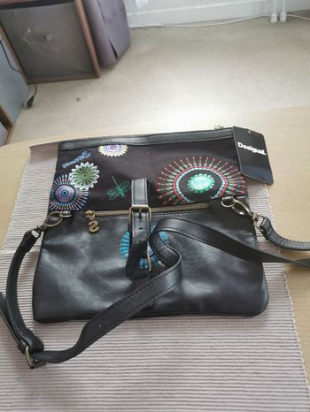 Sac bandouliere noir desigual