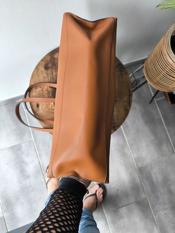 Sac cabas 3 compartiments camel eram neuf - photo numéro 9