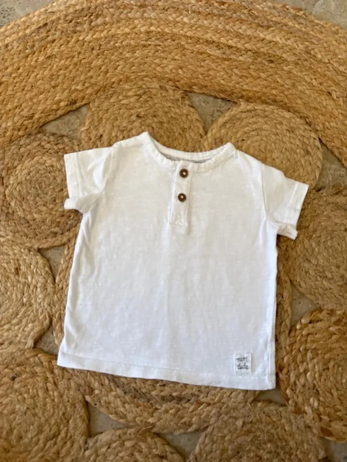 T-shirt blanc 3 mois Kiabi