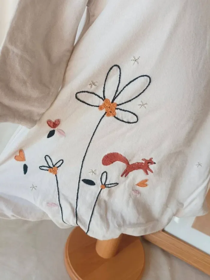 Superbe robe manches longues beige Catimini 6 mois - photo numéro 2