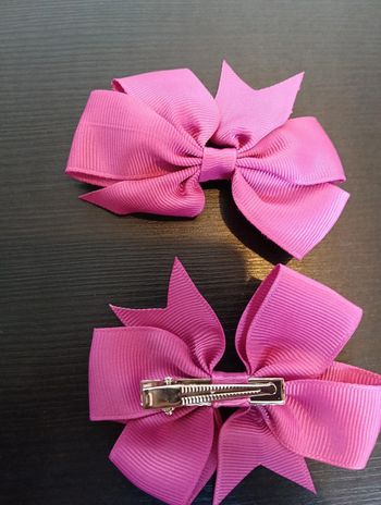 Lot 2 pinces nœud papillon neuf rose