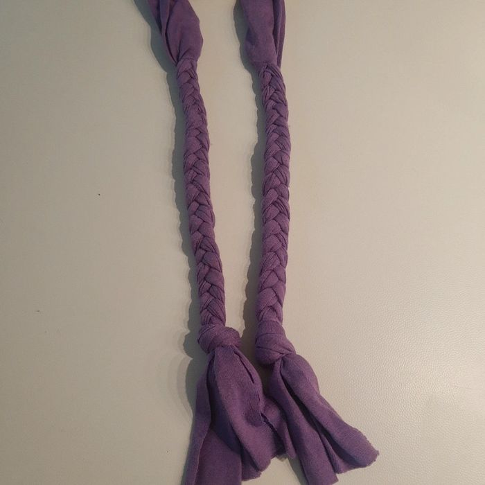 Ceinture souple à nouer lilas style bohème - photo numéro 4