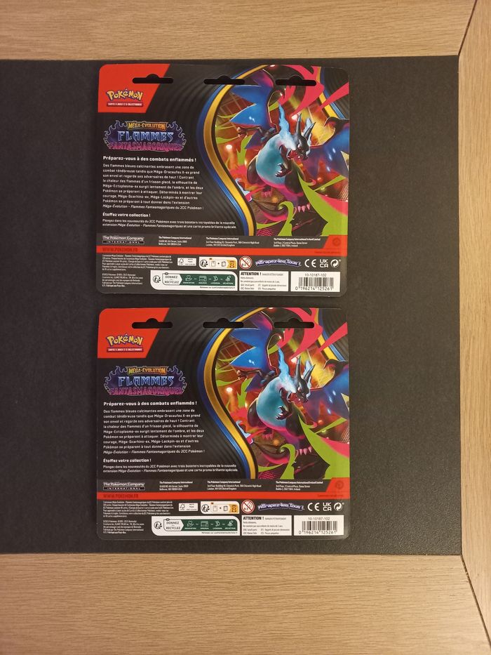 Pokemon Tripack Méga-Évolution Flammes Fantasmagoriques Neuf Français - photo numéro 2