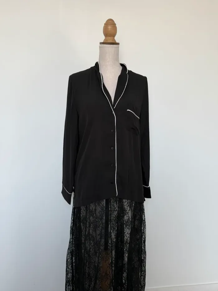 Chemise blouse camisa Overhemd Camicia blusa Camicetta folder oversize top maillot haut maglia - photo numéro 4