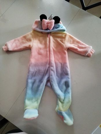 Combinaison licorne mickey polaire 6/9 mois Disney
