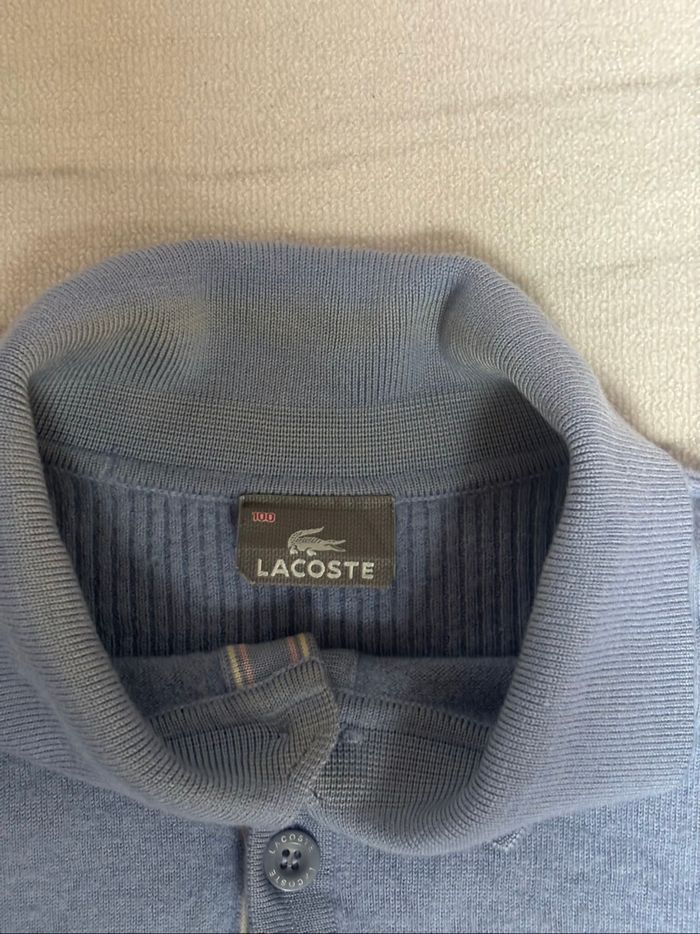 cardigan/veste Lacoste vintage couleur bleu clair taille S - photo numéro 8