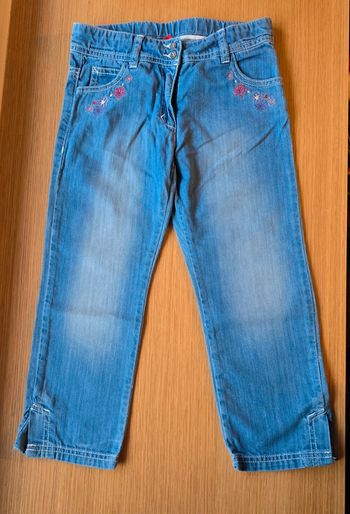 Pantacourt broderies fleurs 8 ans