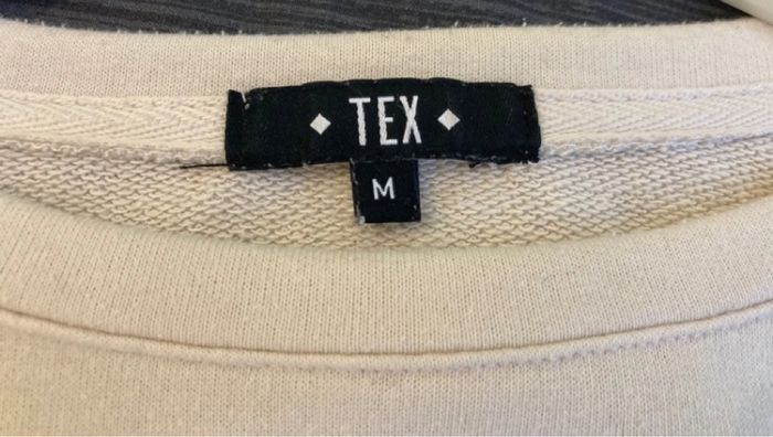 Sweat-shirt beige avec col rond - photo numéro 3