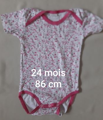 body manches courtes fille - fleurs - absorba - 24 mois - 86 cm