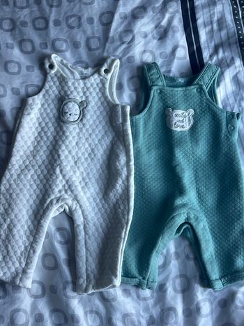 Lot de 2 salopette bébé taille 3 mois
