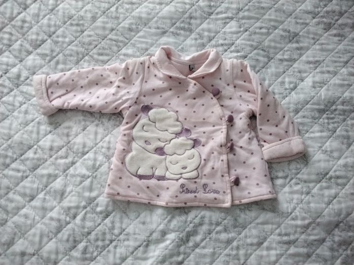 Vêtement Bébé Fille - Gilet rose - 3 mois